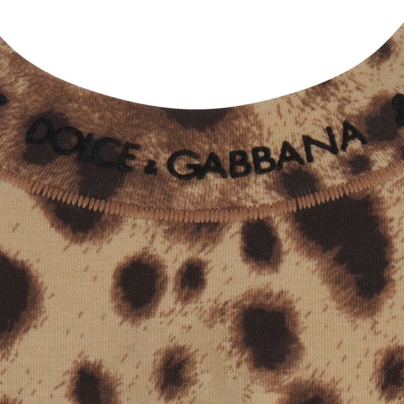 NWT SKIMS X DOLCE & GABBANA LEOPARD PRINT COTTON JERSEY LONG SLEEVE T-SHIRT XL - Picture 5 of 8